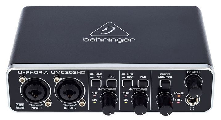 USB аудиоинтерфейс Behringer UMC202HD